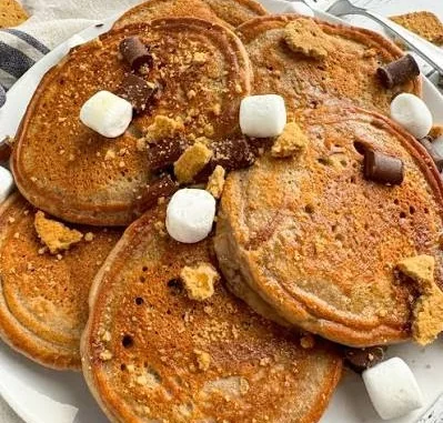 S’mores pancakes from A Walk in the Park Cafe, featured on Instagram